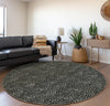 Piper Looms Mayfield Leopard AMF43 Shadow Machine Washable Area Rug Round Lifestyle Image Feature