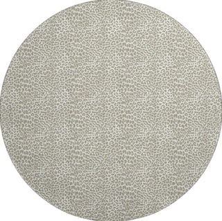 Piper Looms Mayfield Leopard AMF43 Taupe Machine Washable Area Rug Round Main Image