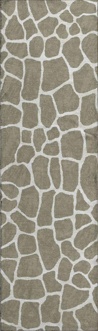 Piper Looms Mayfield Giraffe AMF45 Taupe Machine Washable Area Rug Runner Main Image