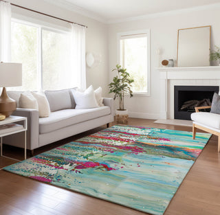 Piper Looms Mayfield Abstract AMF47 Melody Machine Washable Area Rug Lifestyle Image Feature