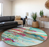 Piper Looms Mayfield Abstract AMF47 Melody Machine Washable Area Rug Round Lifestyle Image Feature