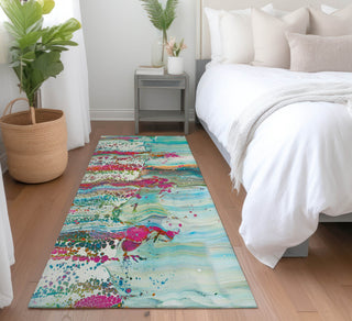 Piper Looms Mayfield Abstract AMF47 Melody Machine Washable Area Rug Runner Lifestyle Image Feature