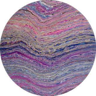 Piper Looms Mayfield Abstract AMF48 Flirt Machine Washable Area Rug Round Main Image