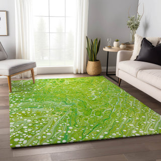 Piper Looms Mayfield Abstract AMF50 Clover Machine Washable Area Rug Lifestyle Image Feature