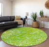 Piper Looms Mayfield Abstract AMF50 Clover Machine Washable Area Rug Round Lifestyle Image Feature