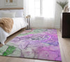 Piper Looms Mayfield Watercolors AMF500 Purple Machine Washable Area Rug Lifestyle Image Feature
