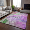 Piper Looms Mayfield Watercolors AMF500 Purple Machine Washable Area Rug Lifestyle Image Feature
