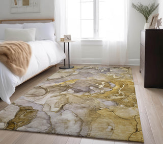 Piper Looms Mayfield Watercolors AMF500 Taupe Machine Washable Area Rug Lifestyle Image Feature