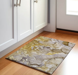 Piper Looms Mayfield Watercolors AMF500 Taupe Machine Washable Area Rug Scatter Lifestyle Image Feature