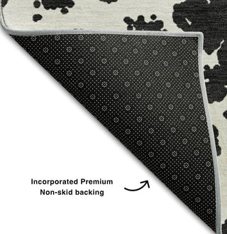 Piper Looms Mayfield Organic AMF501 Black Machine Washable Area Rug Backing Image