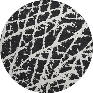 Piper Looms Mayfield Organic AMF501 Black Machine Washable Area Rug Round Main Image