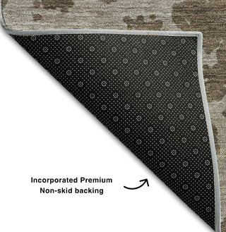 Piper Looms Mayfield Organic AMF501 Brown Machine Washable Area Rug Backing Image