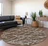 Piper Looms Mayfield Organic AMF501 Brown Machine Washable Area Rug Round Lifestyle Image Feature