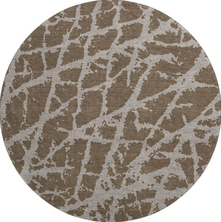 Piper Looms Mayfield Organic AMF501 Brown Machine Washable Area Rug Round Main Image