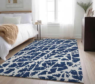 Piper Looms Mayfield Organic AMF501 Navy Machine Washable Area Rug Lifestyle Image Feature