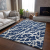 Piper Looms Mayfield Organic AMF501 Navy Machine Washable Area Rug Lifestyle Image Feature