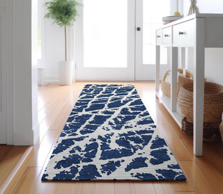 Piper Looms Mayfield Organic AMF501 Navy Machine Washable Area Rug Runner Lifestyle Image Feature