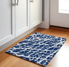 Piper Looms Mayfield Organic AMF501 Navy Machine Washable Area Rug Scatter Lifestyle Image Feature