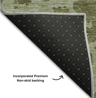 Piper Looms Mayfield Organic AMF501 Olive Machine Washable Area Rug Backing Image