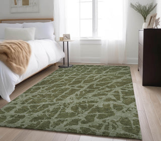 Piper Looms Mayfield Organic AMF501 Olive Machine Washable Area Rug Lifestyle Image Feature