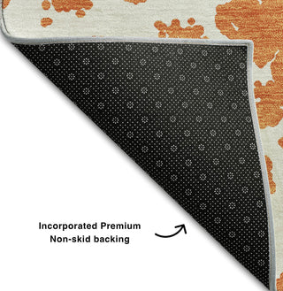 Piper Looms Mayfield Organic AMF501 Orange Machine Washable Area Rug Backing Image