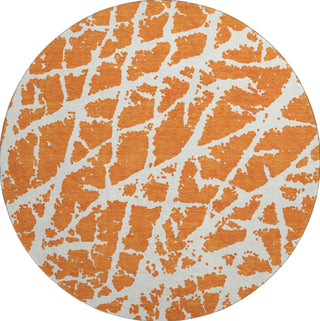 Piper Looms Mayfield Organic AMF501 Orange Machine Washable Area Rug Round Main Image