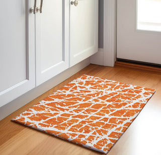 Piper Looms Mayfield Organic AMF501 Orange Machine Washable Area Rug Scatter Lifestyle Image Feature