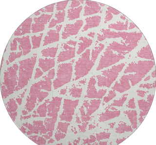 Piper Looms Mayfield Organic AMF501 Pink Machine Washable Area Rug Round Main Image