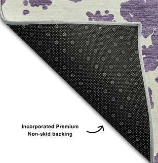 Piper Looms Mayfield Organic AMF501 Purple Machine Washable Area Rug Backing Image