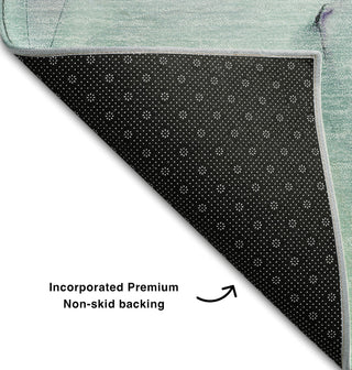 Piper Looms Mayfield Watercolors AMF502 Blue Machine Washable Area Rug Backing Image