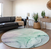 Piper Looms Mayfield Watercolors AMF502 Blue Machine Washable Area Rug Round Lifestyle Image Feature