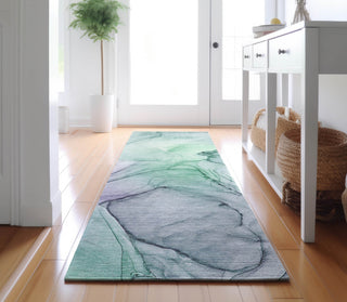 Piper Looms Mayfield Watercolors AMF502 Blue Machine Washable Area Rug Runner Lifestyle Image Feature