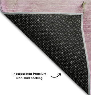 Piper Looms Mayfield Watercolors AMF502 Pink Machine Washable Area Rug Backing Image