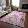 Piper Looms Mayfield Watercolors AMF502 Pink Machine Washable Area Rug Lifestyle Image Feature