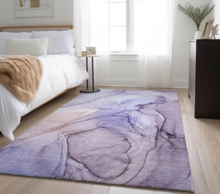 Piper Looms Mayfield Watercolors AMF502 Purple Machine Washable Area Rug Lifestyle Image Feature