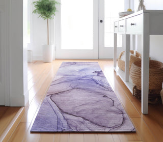 Piper Looms Mayfield Watercolors AMF502 Purple Machine Washable Area Rug Runner Lifestyle Image Feature