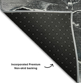 Piper Looms Mayfield Watercolors AMF503 Blue Machine Washable Area Rug Backing Image