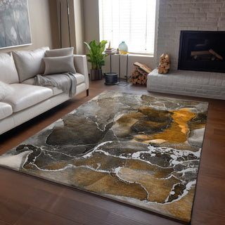 Piper Looms Mayfield Watercolors AMF503 Brown Machine Washable Area Rug Lifestyle Image Feature