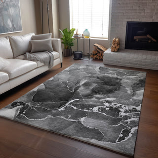 Piper Looms Mayfield Watercolors AMF503 Gray Machine Washable Area Rug Lifestyle Image Feature