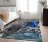 Piper Looms Mayfield Watercolors AMF503 Navy Machine Washable Area Rug Lifestyle Image Feature