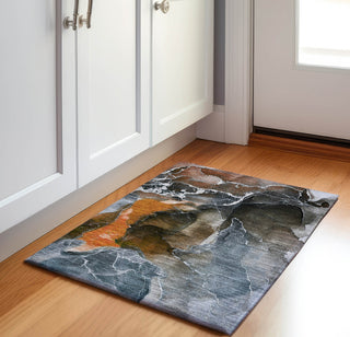 Piper Looms Mayfield Watercolors AMF503 Orange Machine Washable Area Rug Scatter Lifestyle Image Feature