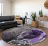 Piper Looms Mayfield Watercolors AMF503 Purple Machine Washable Area Rug Round Lifestyle Image Feature
