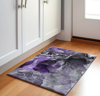 Piper Looms Mayfield Watercolors AMF503 Purple Machine Washable Area Rug Scatter Lifestyle Image Feature