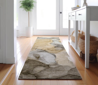 Piper Looms Mayfield Watercolors AMF504 Brown Machine Washable Area Rug Runner Lifestyle Image Feature