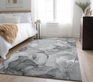Piper Looms Mayfield Watercolors AMF504 Gray Machine Washable Area Rug Lifestyle Image Feature