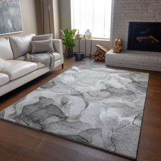 Piper Looms Mayfield Watercolors AMF504 Gray Machine Washable Area Rug Lifestyle Image Feature