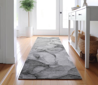 Piper Looms Mayfield Watercolors AMF504 Gray Machine Washable Area Rug Runner Lifestyle Image Feature