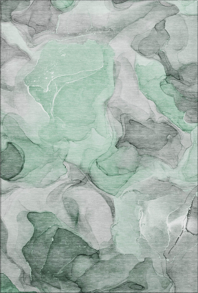 Piper Looms Mayfield Watercolors AMF504 Green Machine Washable Area Rug main image
