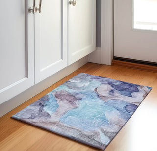 Piper Looms Mayfield Watercolors AMF504 Navy Machine Washable Area Rug Scatter Lifestyle Image Feature