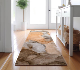Piper Looms Mayfield Watercolors AMF504 Orange Machine Washable Area Rug Runner Lifestyle Image Feature